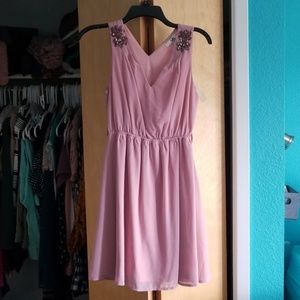 Gorgeous pink Modcloth dress with shoulder detail